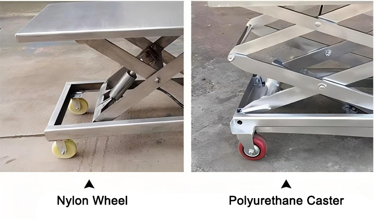 500kg stainless steel hydraulic lifting platform trucks